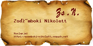 Zsámboki Nikolett névjegykártya
